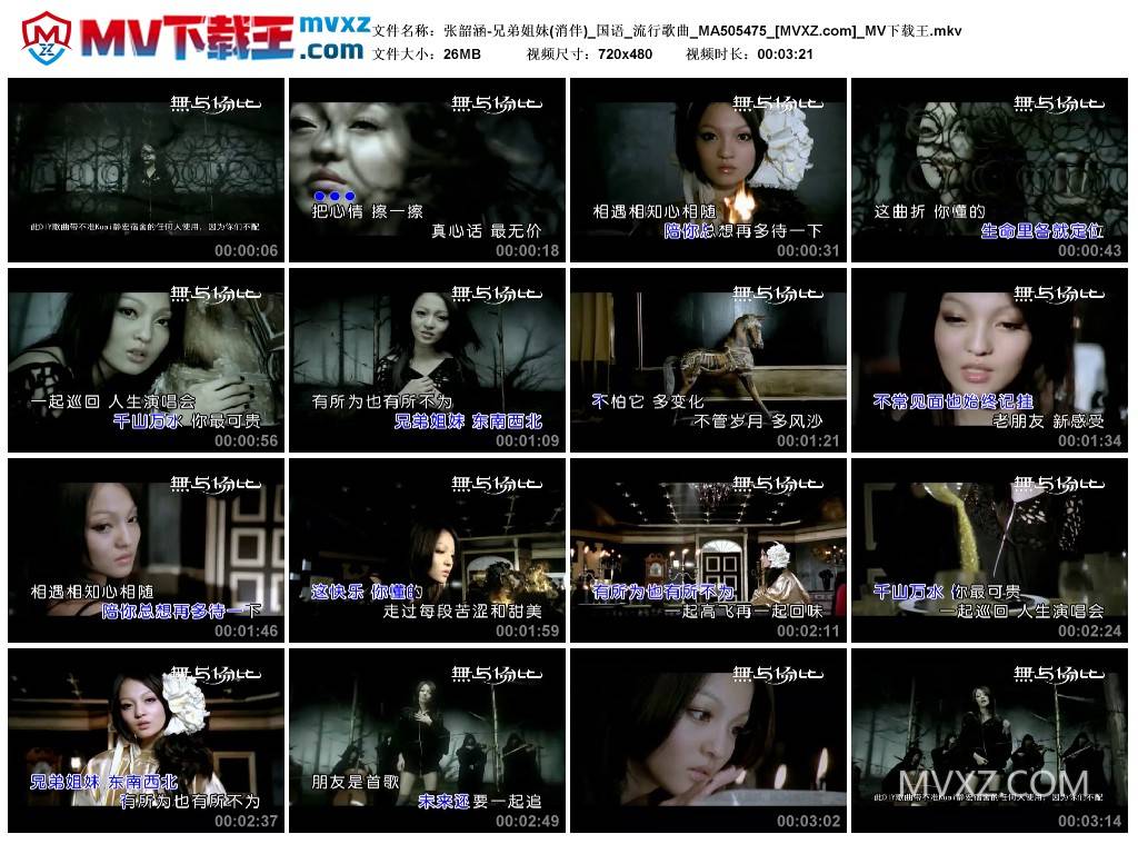 张韶涵-兄弟姐妹(消伴)_国语_流行歌曲_MA505475